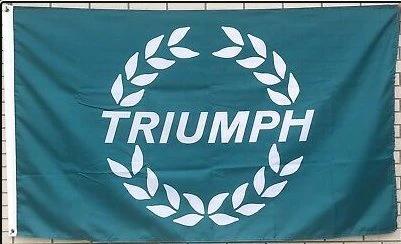 Triumph Motorcycle Flag Green 3X5 Ft Polyester Banner USA 90x150cm by flagsjustdoit