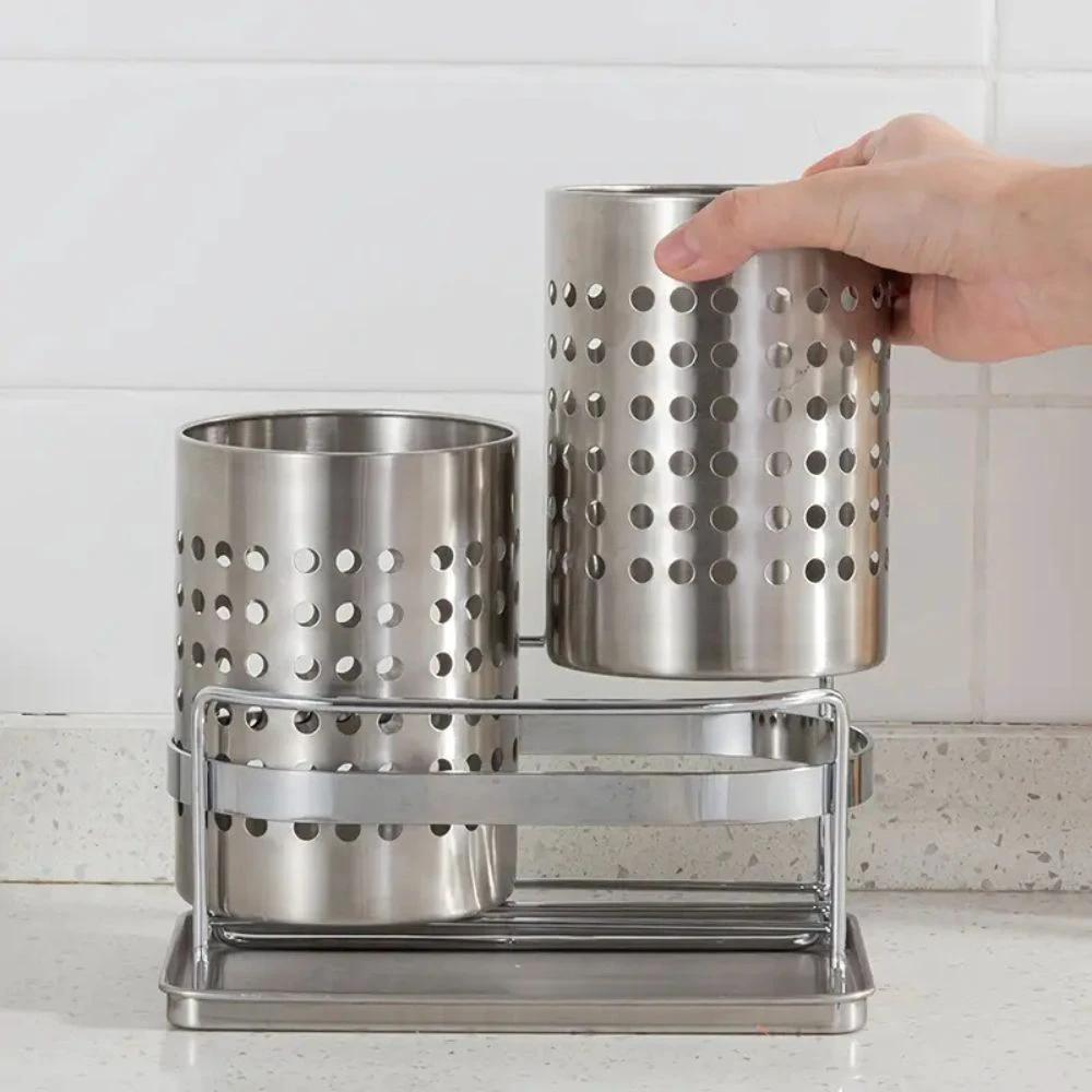Trivent Stainless Kitchen Cutlery Organizer by Casa & Beyond