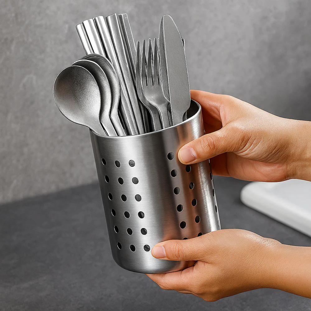 Trivent Stainless Kitchen Cutlery Organizer by Casa & Beyond