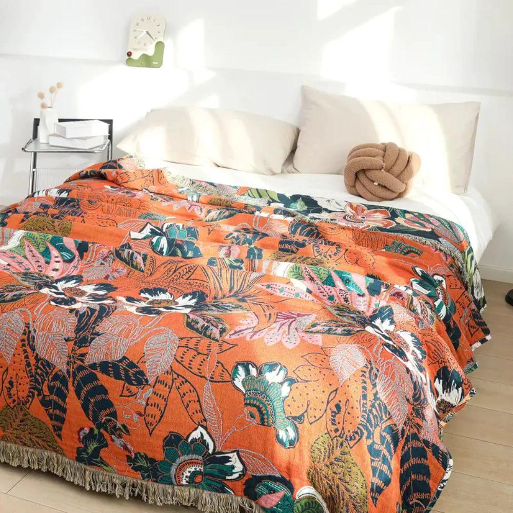 Tropic Twilight Cotton Blanket by Casa & Beyond