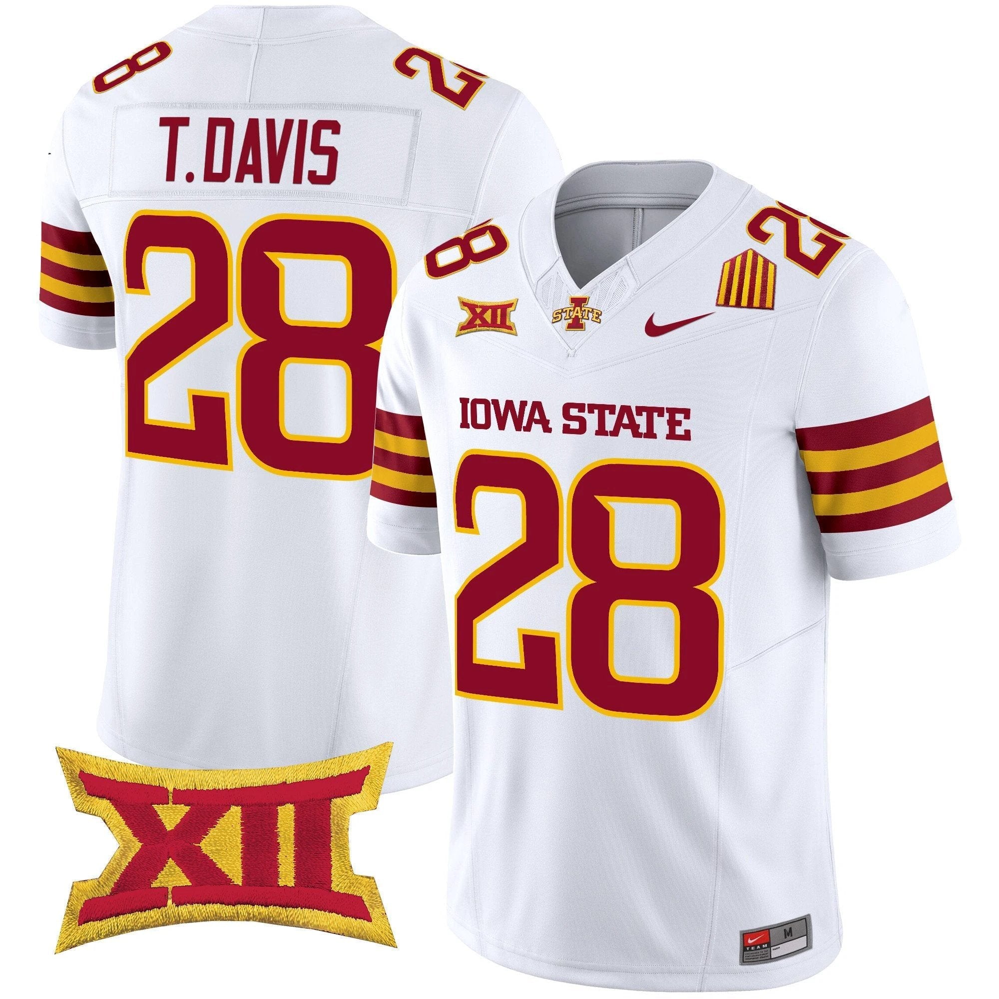 Troy Davis Jersey #28 Iowa State Cyclones 2025 Stitched White by My Store