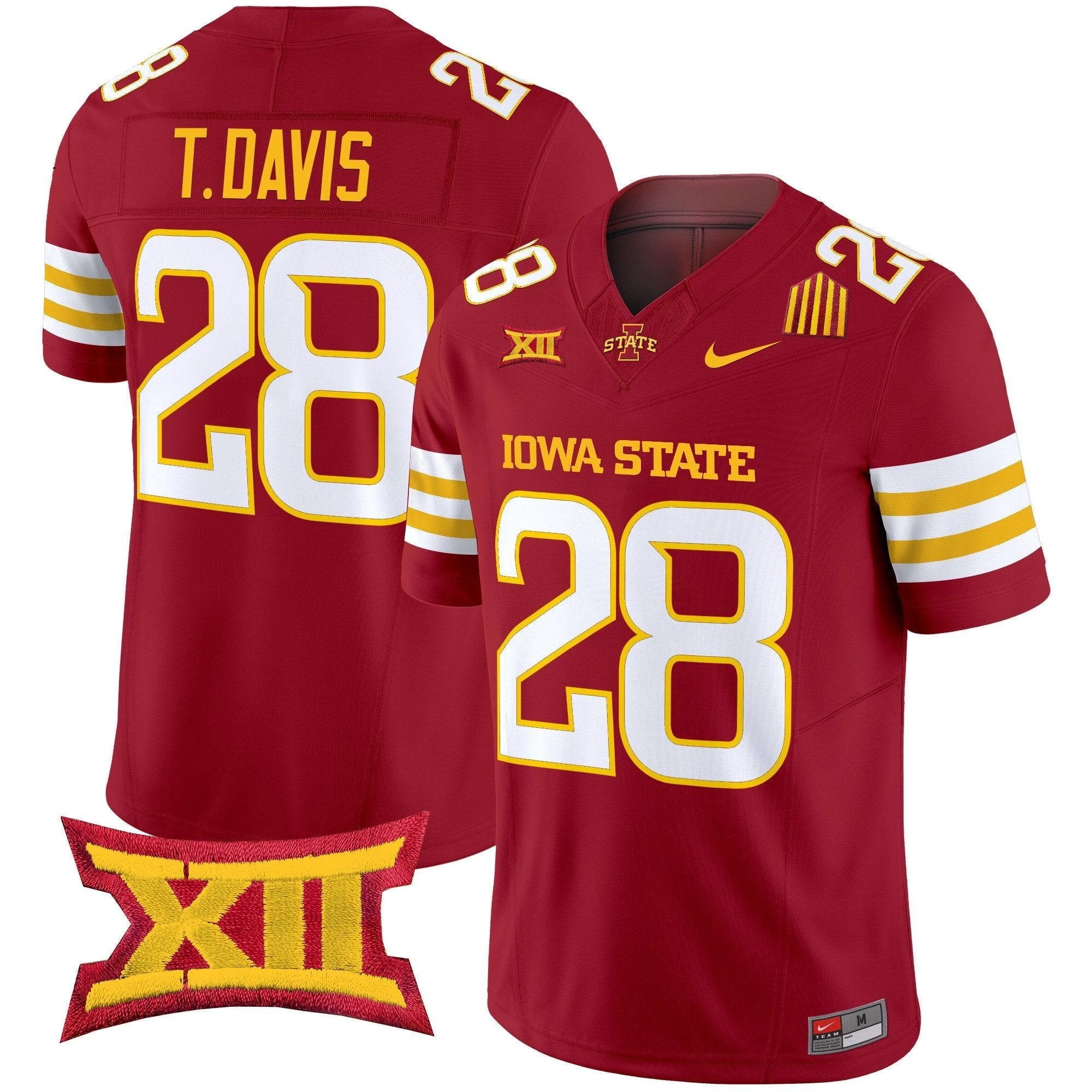 Troy Davis Jersey #28 Iowa State Cyclones 2025 Stitched Cardinal by My Store