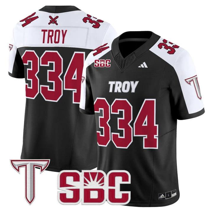 Troy Jersey #334 Troy Trojans 2025 Vapor Limited Stitched by My Store NCAA Football Jerseys