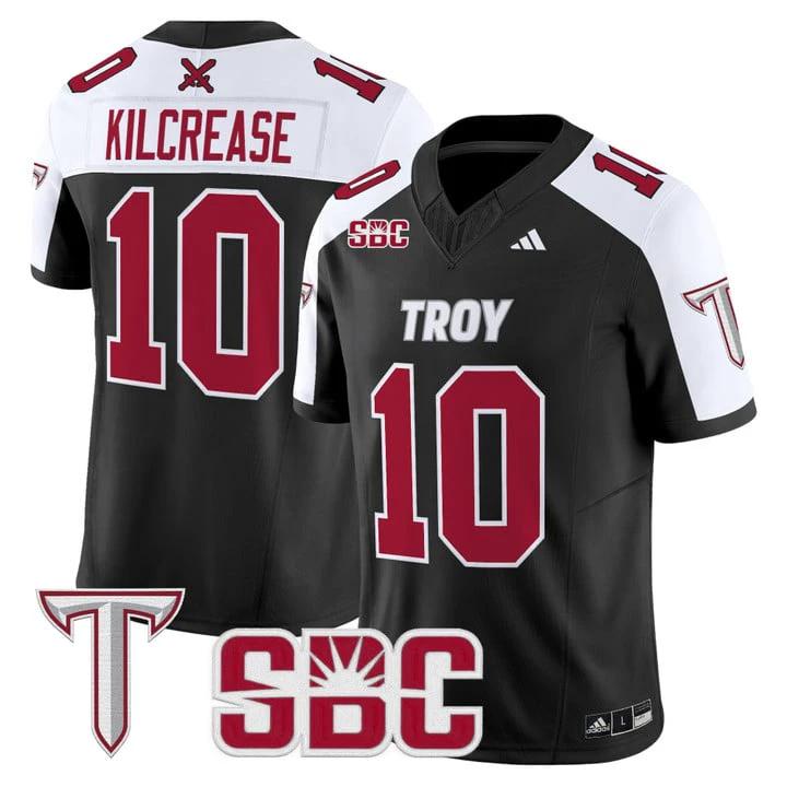 Tucker Kilcrease Jersey #10 Troy Trojans 2025 Vapor Limited Stitched by My Store NCAA Football Jerseys