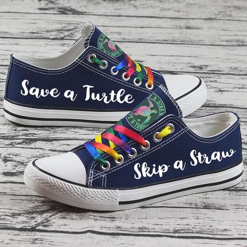 Turtle Canvas Sneakers Shoes For Men Women Fans by Crocs