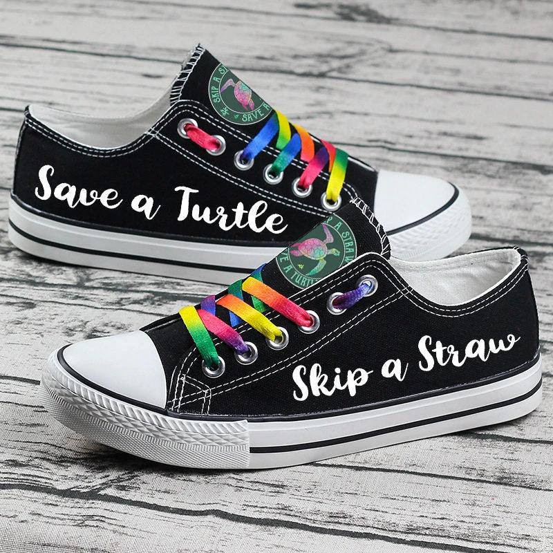 Turtle Canvas Sneakers Shoes For Men Women Fans by Crocs