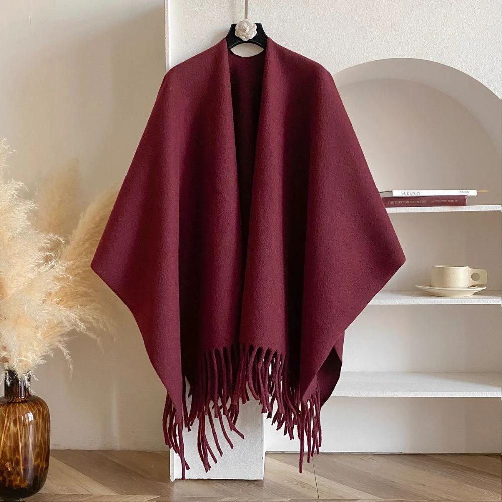 Twilight Chill Acrylic Poncho Shawl by Casa & Beyond