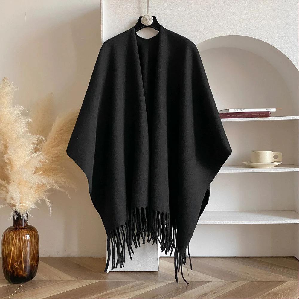Twilight Chill Acrylic Poncho Shawl by Casa & Beyond