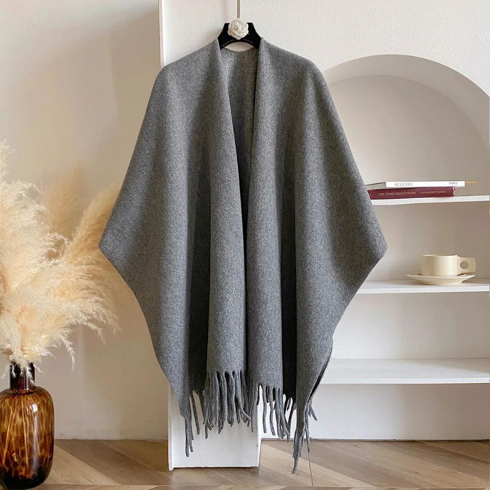 Twilight Chill Acrylic Poncho Shawl by Casa & Beyond