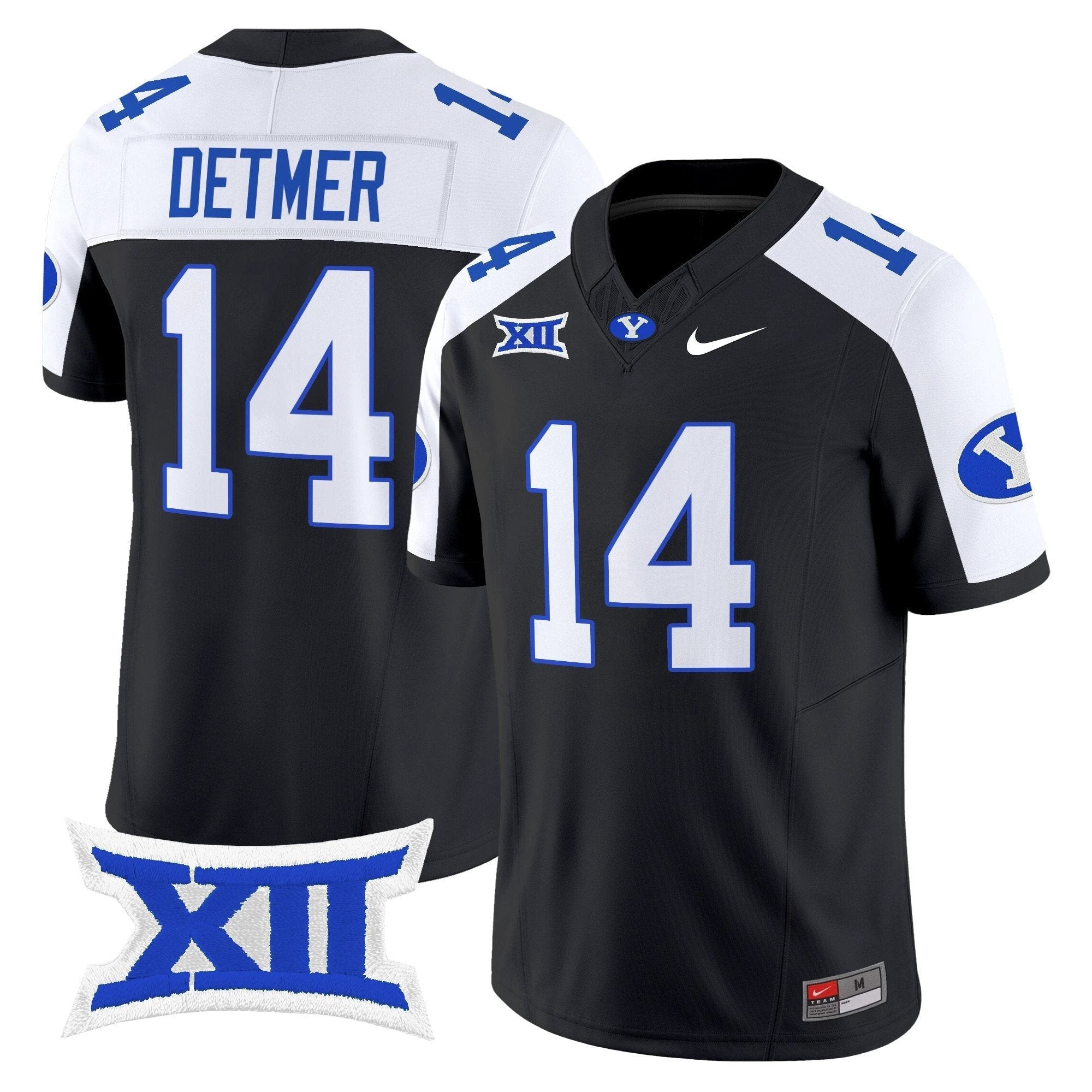 Ty Detmer Jersey #14 BYU Cougars 2025 Vapor Limited Stitched Black Alternate by NCAA Football Jersey