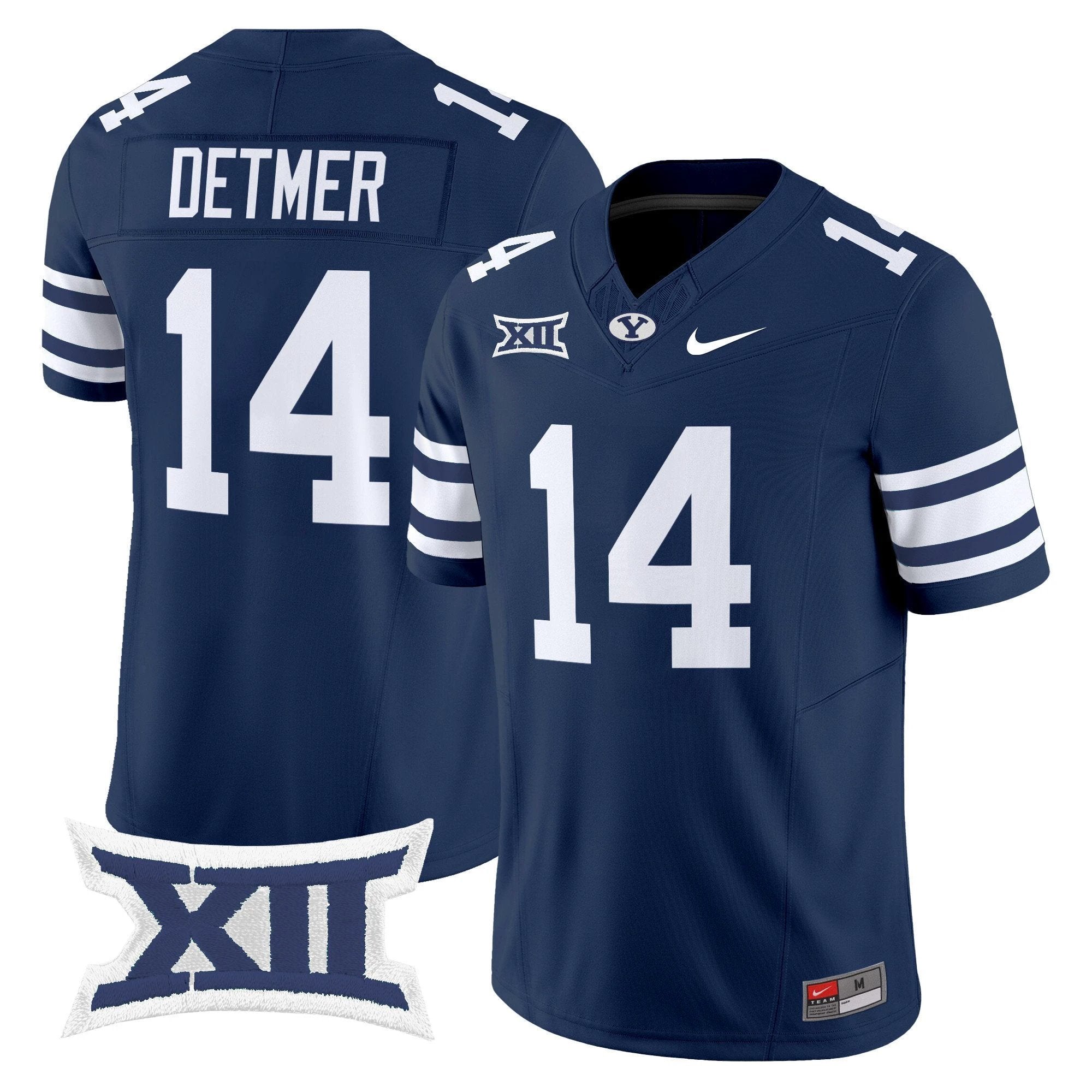 Ty Detmer Jersey #14 BYU Cougars 2025 Vapor Limited Stitched Navy by NCAA Football Jersey