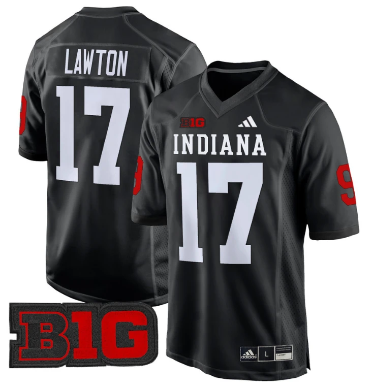 Ty Son Lawton Jersey #17 Indiana Hoosiers 2024 Game V2 Football Black by My Store