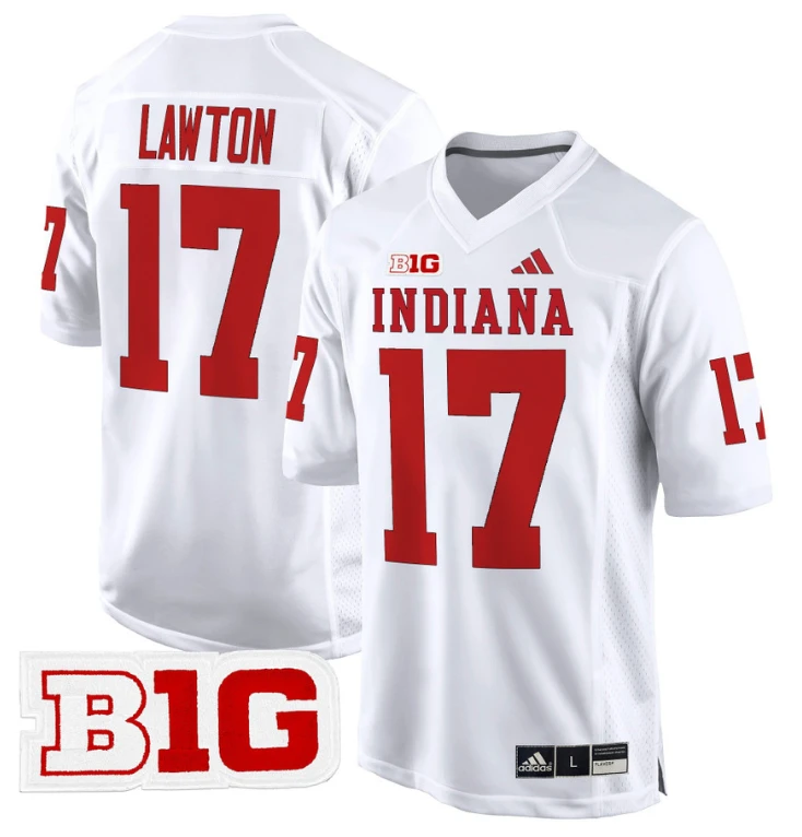 Ty Son Lawton Jersey #17 Indiana Hoosiers 2024 Game V2 Football White by My Store