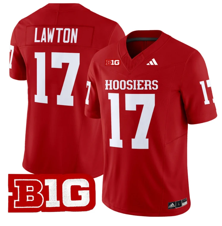 Ty Son Lawton Jersey #17 Indiana Hoosiers Vapor Limited Football Crimson by My Store