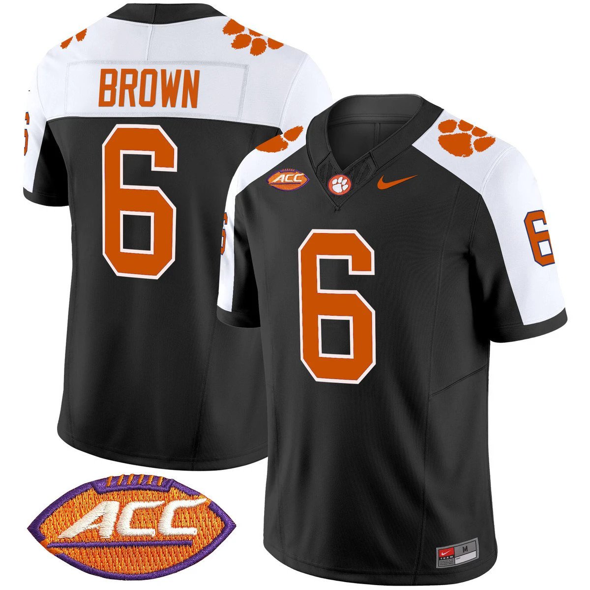 Tyler Brown Jersey #6 Clemson Tigers 2025 Vapor Limited Stitched Black Alter by My Store NCAA Football Jerseys