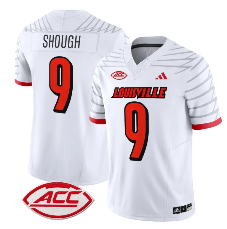 Tyler Shough Jersey #9 Louisville Cardinals Vapor Football Stitched White by My Store