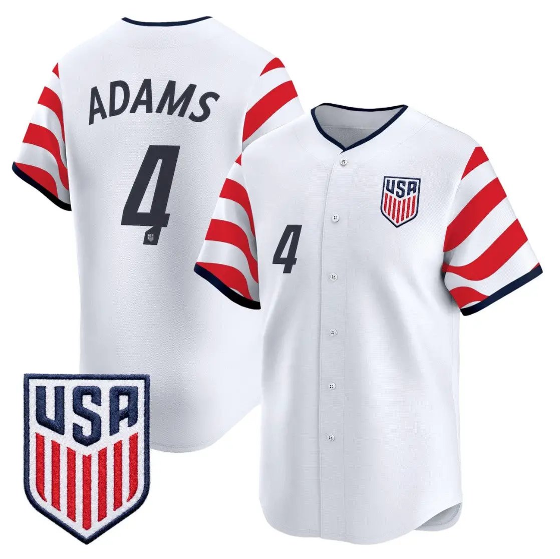 Tyler Adams Jersey #4 USMNT 2026 World Cup Vapor Baseball Stitched by My Store
