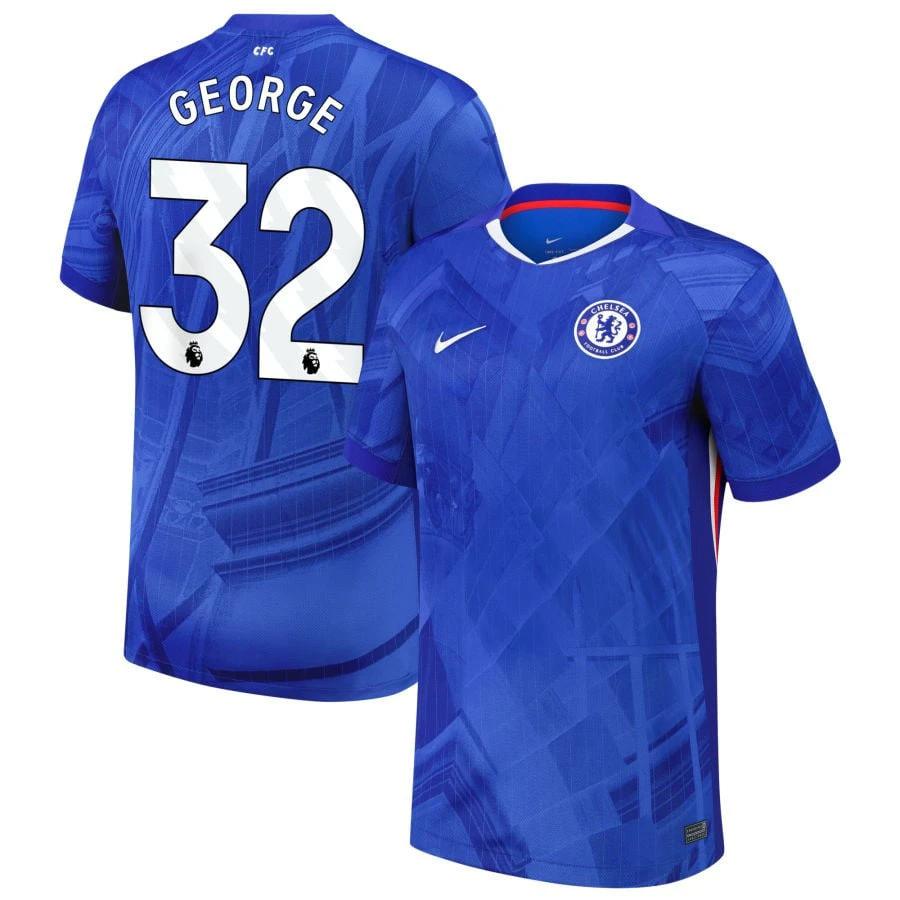 Tyrique George #32 Chelsea 2025-26 Home Match Jersey – Blue by Soccer Jersey