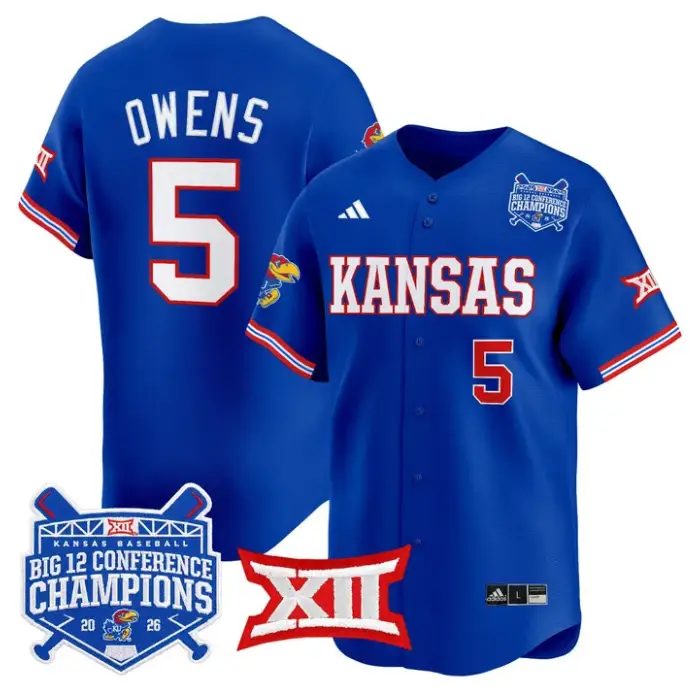 Tyson Owens Jersey #5 Kansas Jayhawks Big 12 Champions 2026 Stitched by My Store