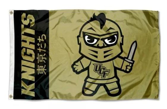 UCF Knights Yellow Club Flag 3X5ft Banner USA Polyester with 2 Brass Grommets by flagsjustdoit