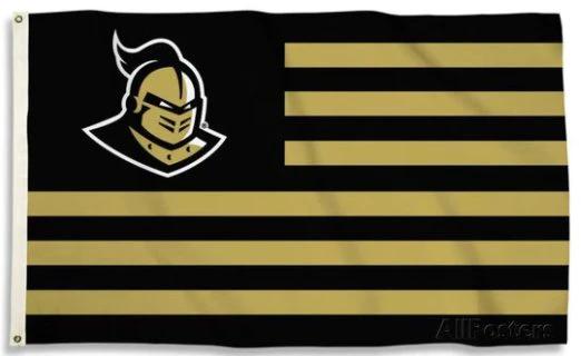 UCF Knights Yellow Club Sport Flag 3X5ft Banner USA Polyester with 2 Brass Grommets by flagsjustdoit
