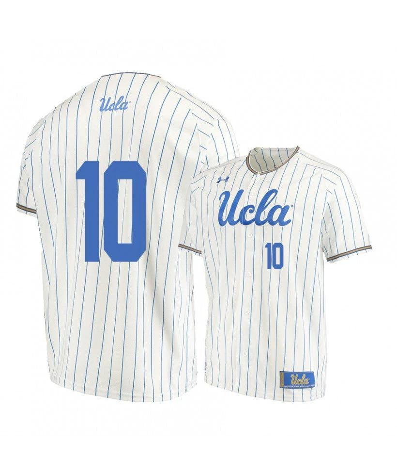 UCLA Bruins 10 Mikey Perez Beige College Baseball Jersey by My Store