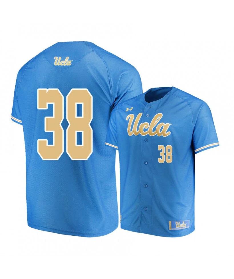 UCLA Bruins 38 Pat Caulfield Blue College Baseball Jersey by My Store
