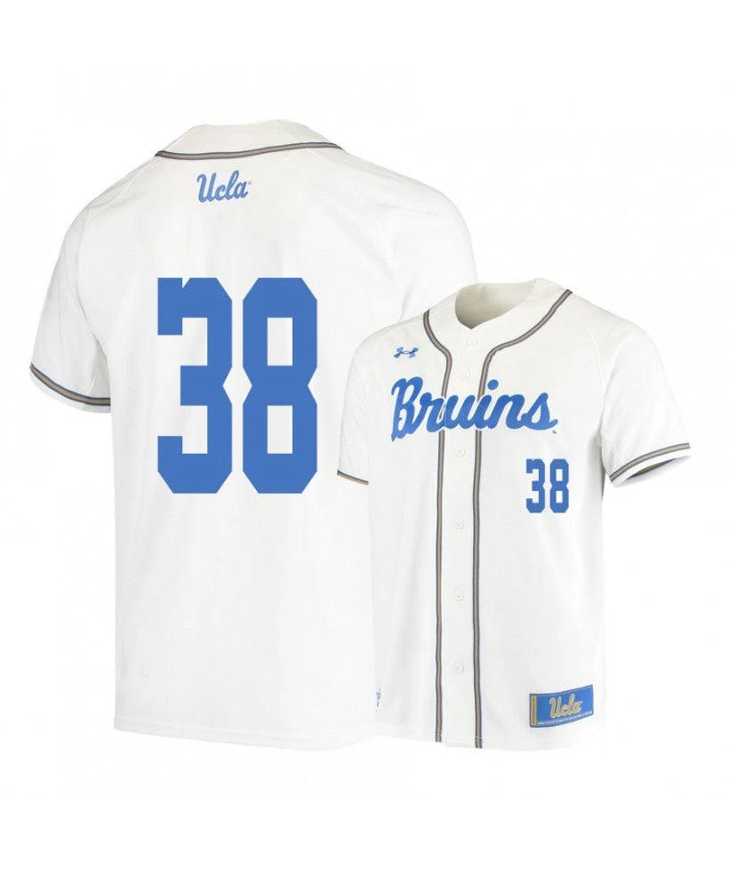 UCLA Bruins 38 Pat Caulfield White College Baseball Jersey by My Store