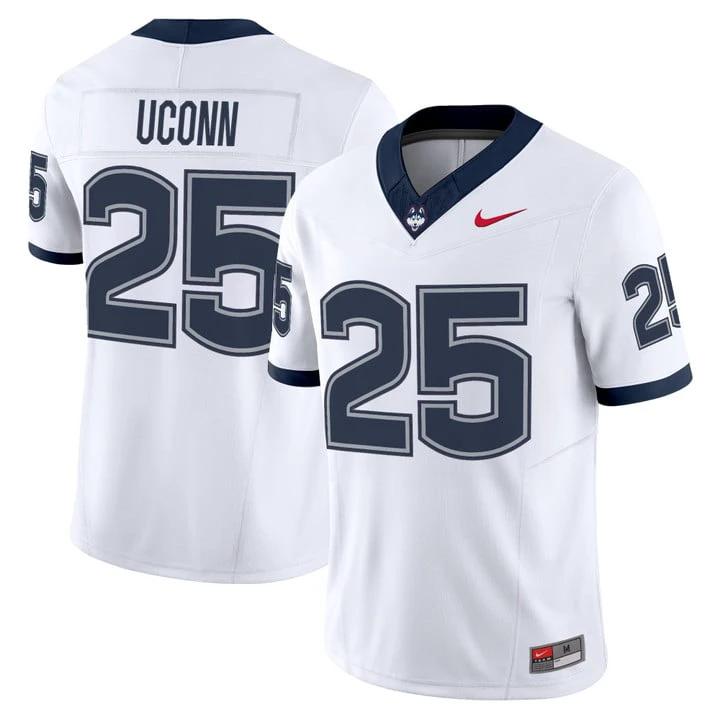 UConn Jersey #25 UConn Huskies 2025 Vapor Limited Stitched by My Store NCAA Football Jerseys