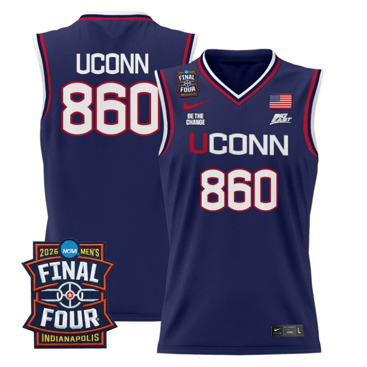 UConn Jersey #860 UConn Huskies 2026 Final Four Patch Stitched by My store basketball