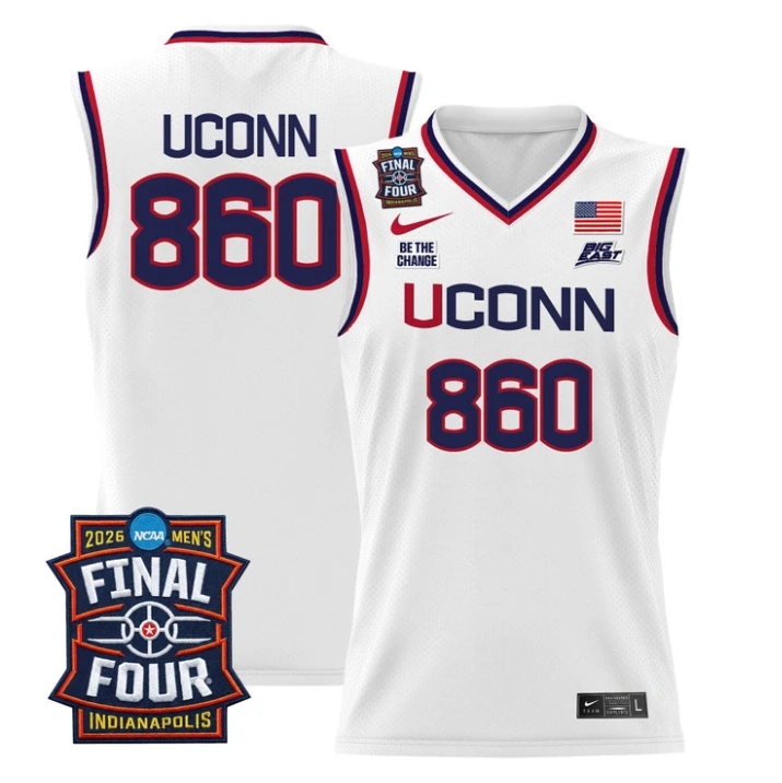 UConn Jersey #860 UConn Huskies 2026 Final Four Patch Stitched by My store basketball