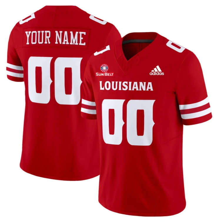 ULL Ragin Cajuns Football Custom Jersey All Stitched by NCAA Football Jersey