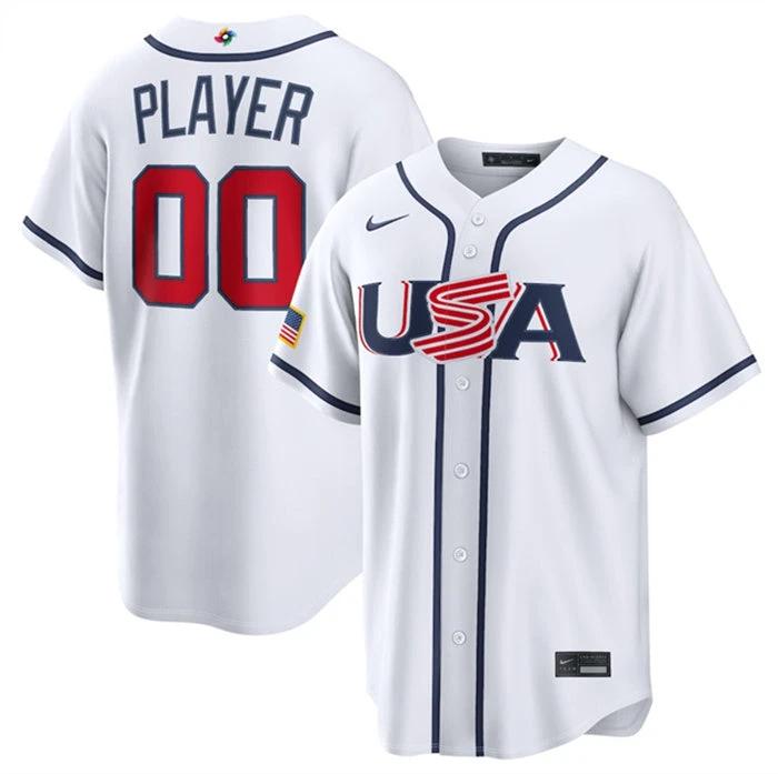 USA Baseball Jersey ACTIVE PLAYER Custom White 2026 World Baseball Classic Home Stadium Stitched by My Store