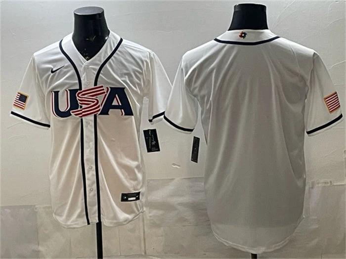 USA Baseball Jersey Blank White 2026 World Baseball Classic Home Stadium Stitched by My Store