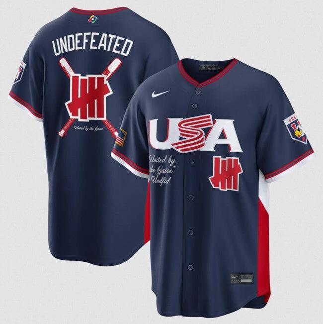 USA Baseball Jersey Undefeated Navy 2026 World Baseball Classic Stadium Stitched by My Store