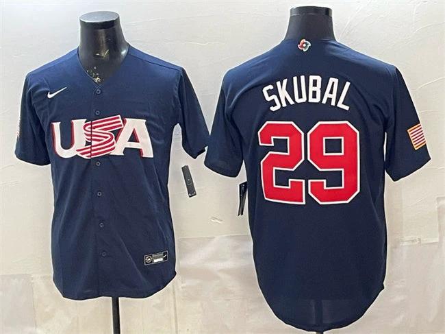 USA Baseball #29 Cal Raleigh Navy World Baseball Classic Stitched Jersey by My Store