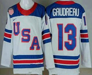 USA #13 Johnny Gaudreau White 2026 olympics authentic jersey Stitched by Hockey David