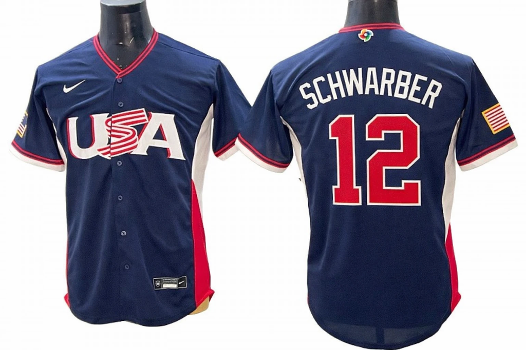 USA Baseball #12 Kyle Schwarber 2026 World Baseball Jersey by My Store