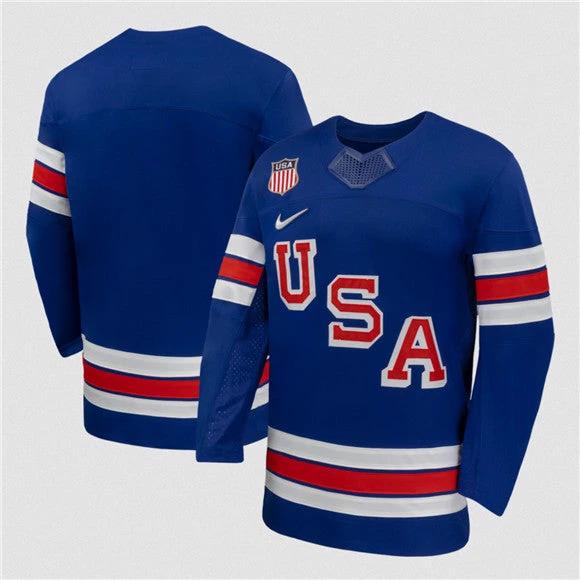 USA Blank Jersey Premium 2026 All Stitched by Hockey David