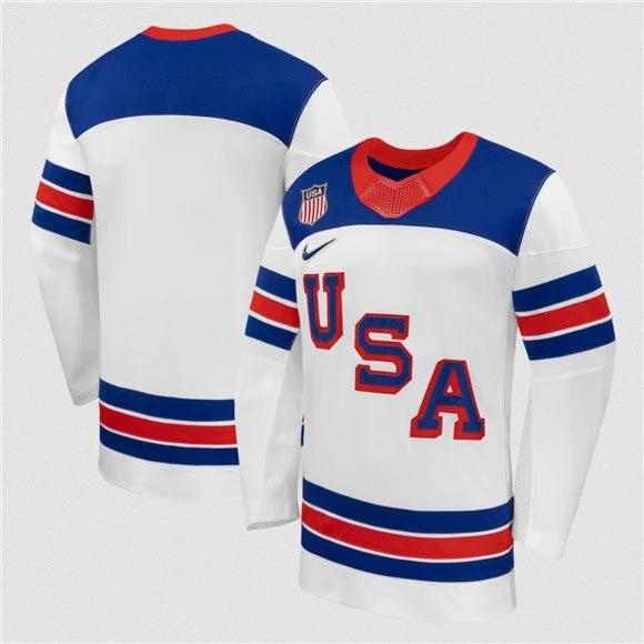 USA Blank Jersey Premium 2026 All Stitched by Hockey David