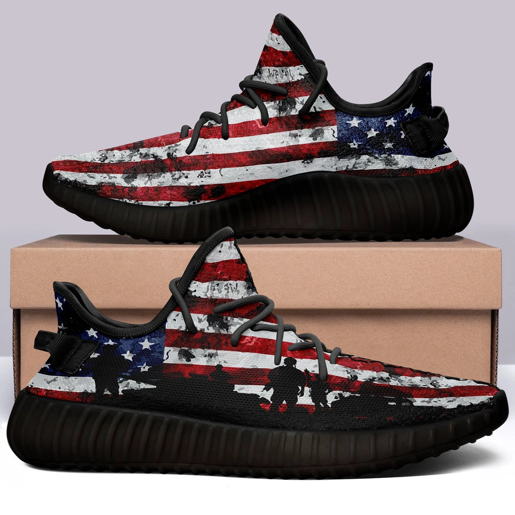 USA Flag 350v Yeezy Sneakers For Men Women Fans by Crocs