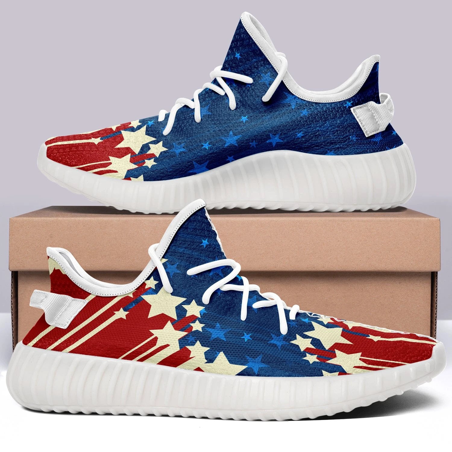 USA Flag V2 350v Yeezy Sneakers For Men Women Fans by Crocs