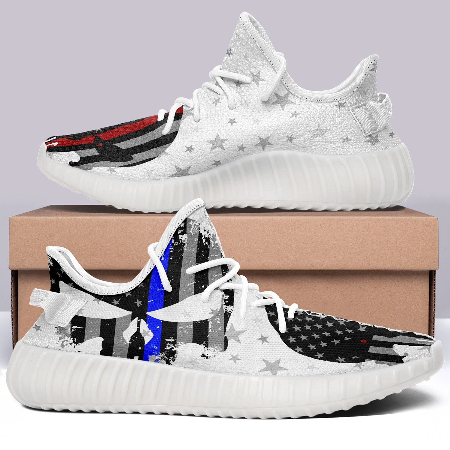 USA Flag V2 350v Yeezy Sneakers For Men Women Fans by Crocs