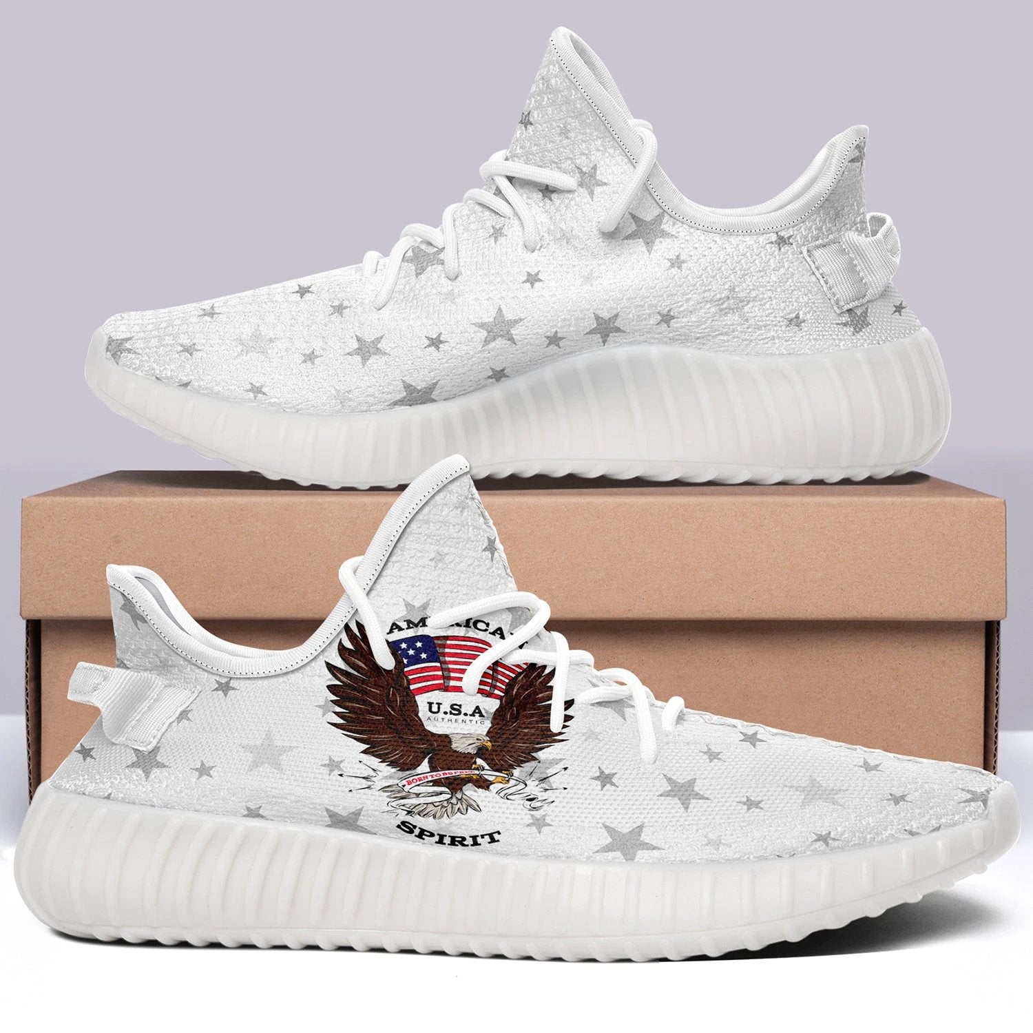USA Flag V2 350v Yeezy Sneakers For Men Women Fans by Crocs