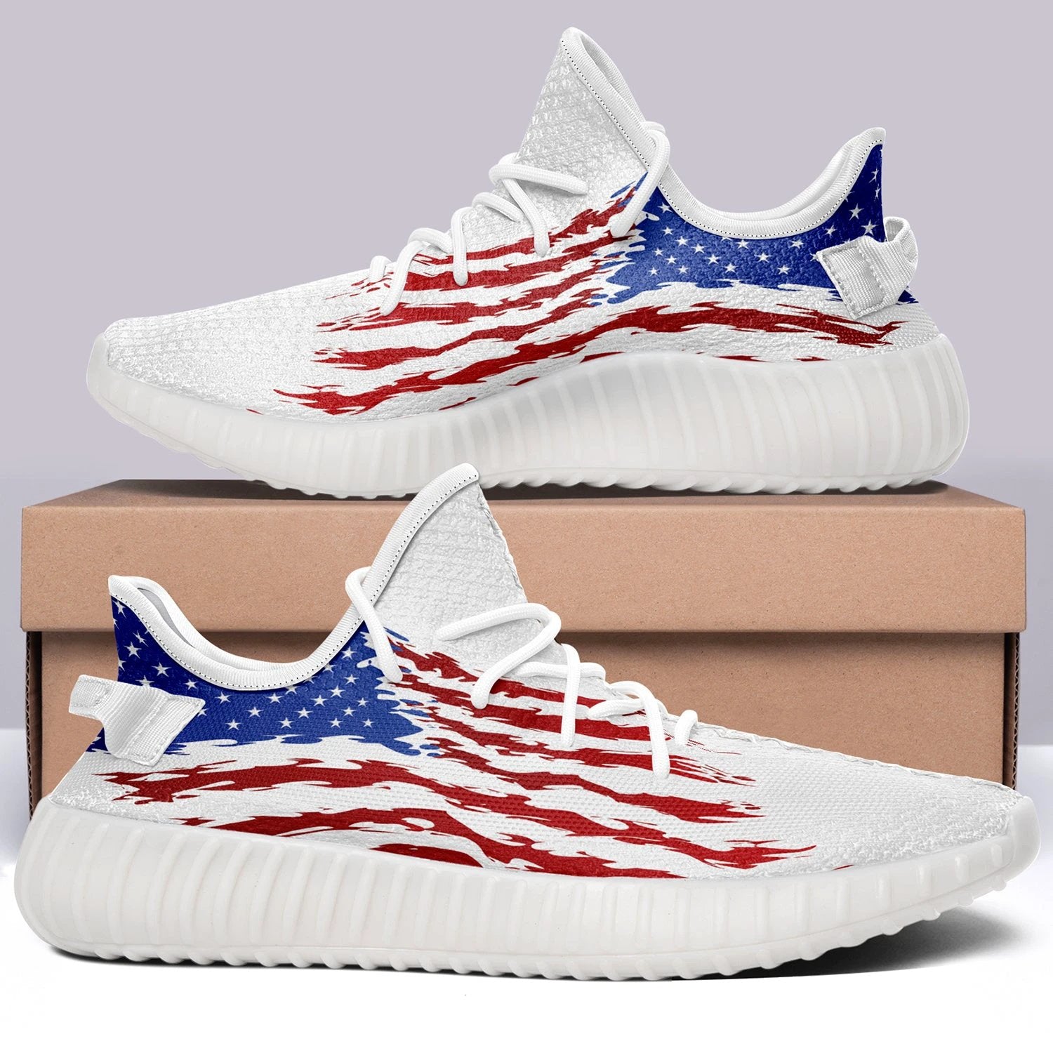 USA Flag V14 350v Yeezy Sneakers For Men Women Fans by Crocs