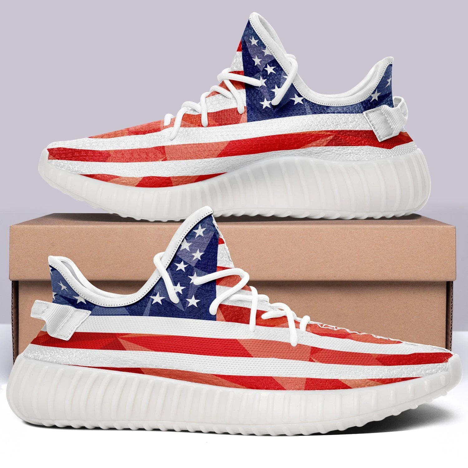 USA Flag V14 350v Yeezy Sneakers For Men Women Fans by Crocs