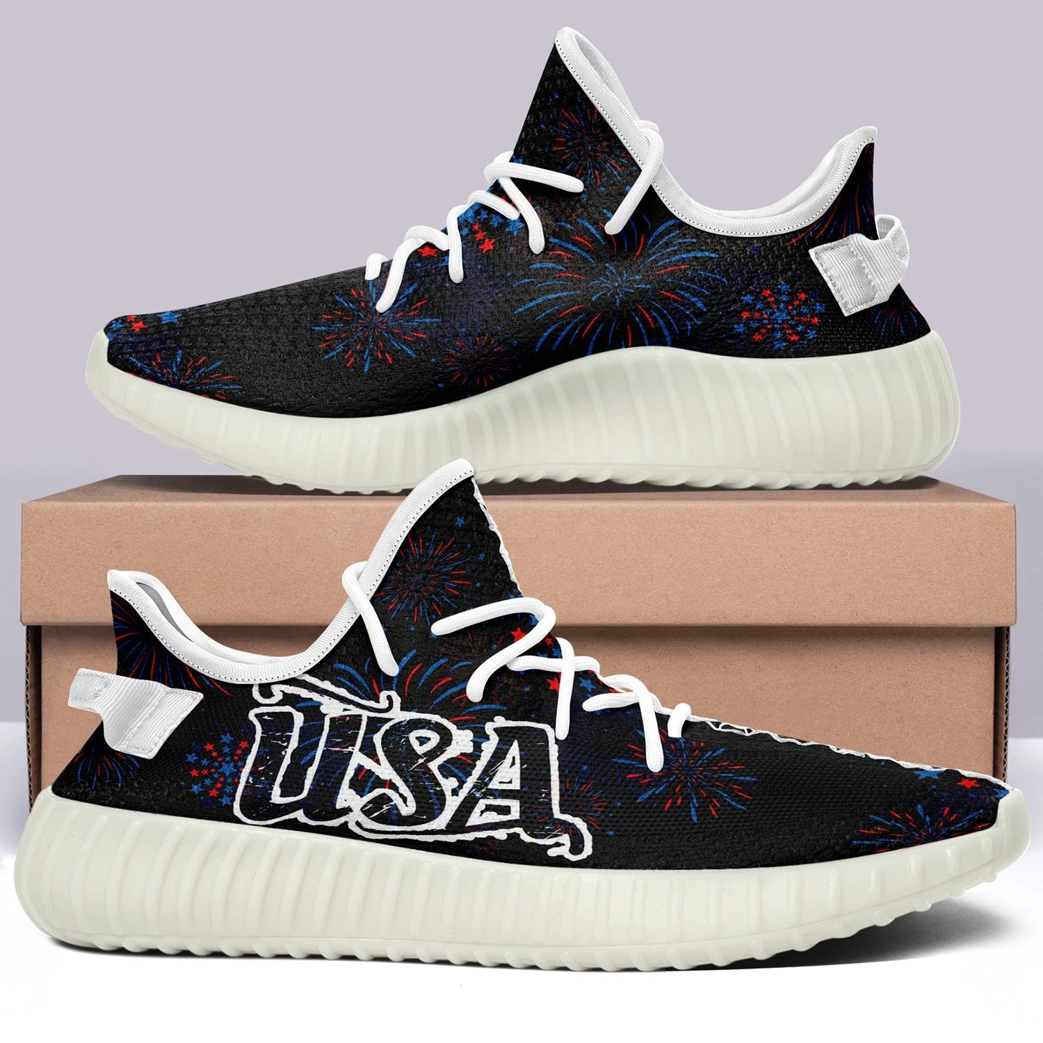 USA Flag V14 350v Yeezy Sneakers For Men Women Fans by Crocs