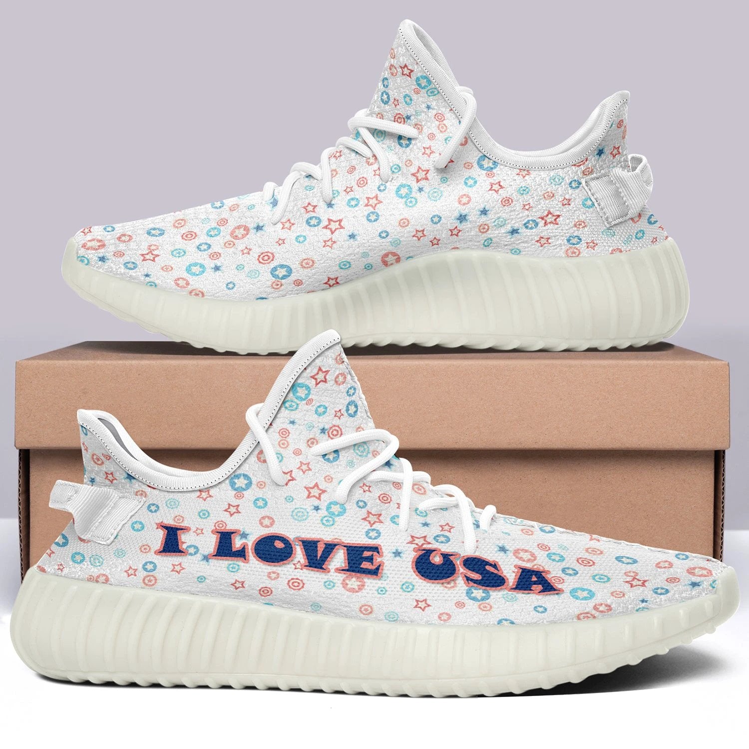 USA Flag V14 350v Yeezy Sneakers For Men Women Fans by Crocs