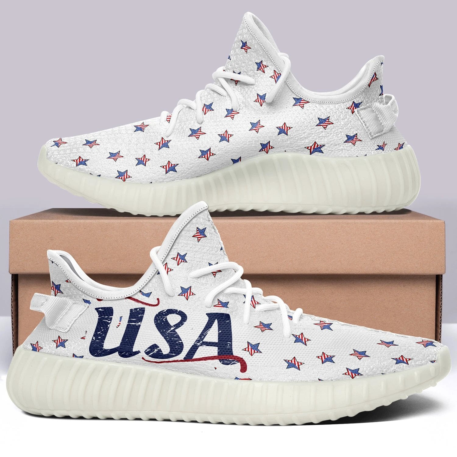 USA Flag V14 350v Yeezy Sneakers For Men Women Fans by Crocs