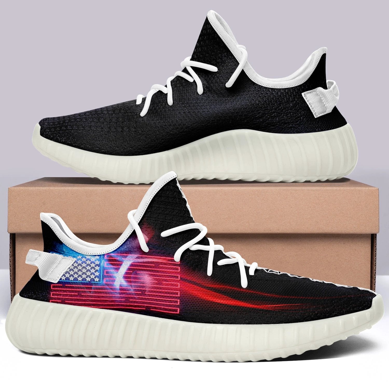 USA Flag V3 350v Yeezy Sneakers For Men Women Fans by Crocs